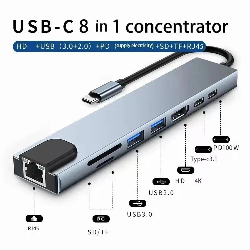 Sd Card Module - Hub USB C 3/7/8/11 em 1,