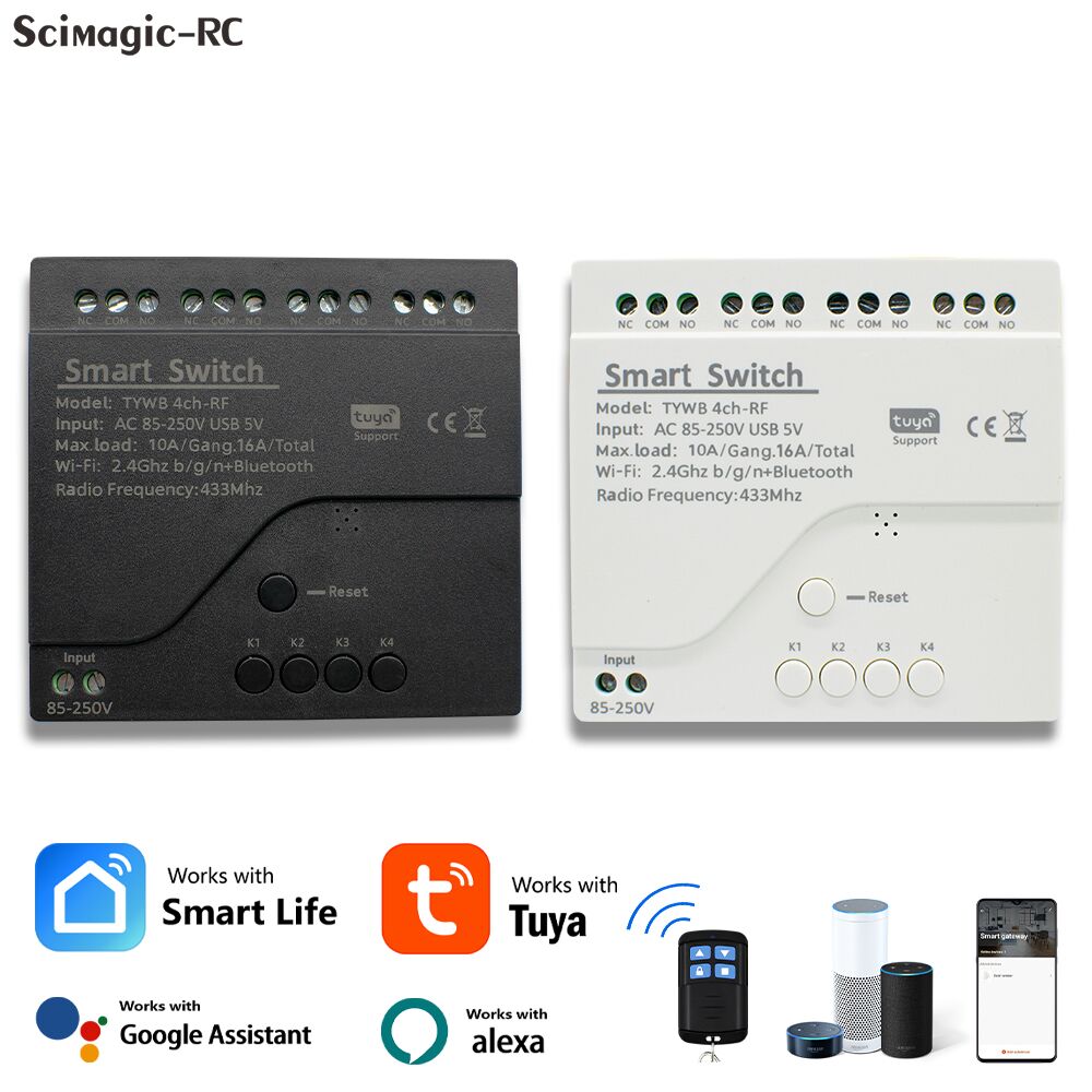 Relay Module 4 Channel - Módulo de interruptor wi-fi inteligente tuya,