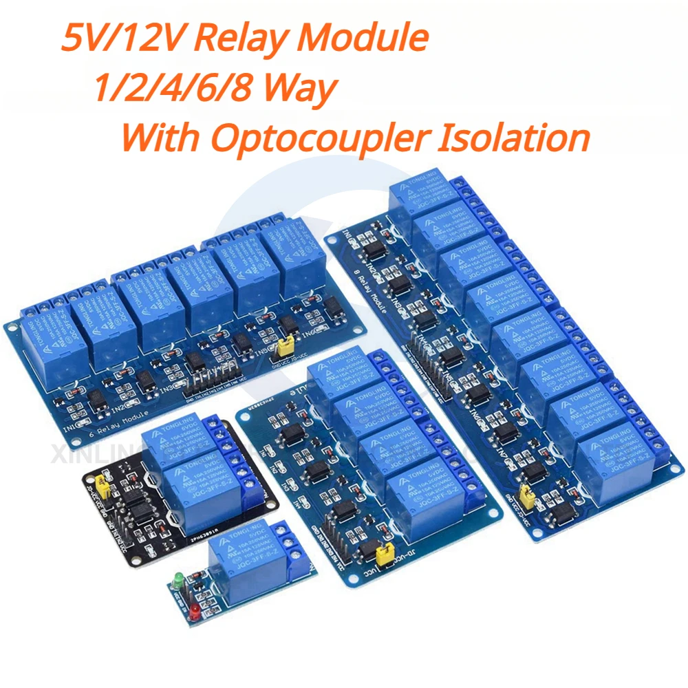 Relay Module 1 Channel - Módulo de Relé de 1/2/4/6/8 Canais