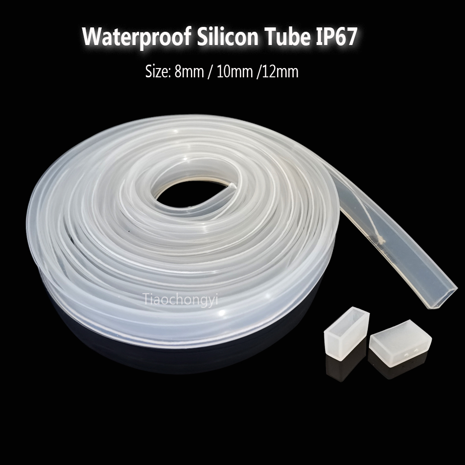 Ws2812B - Tubo de silicone transparente, 8mm 10mm