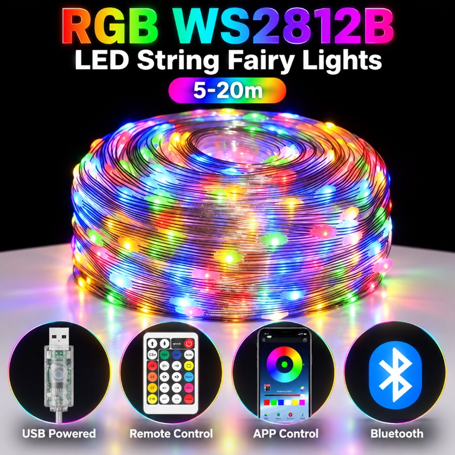 Luzes de Fada LED RGB WS2812B  - Ws2812B avaliação e preço