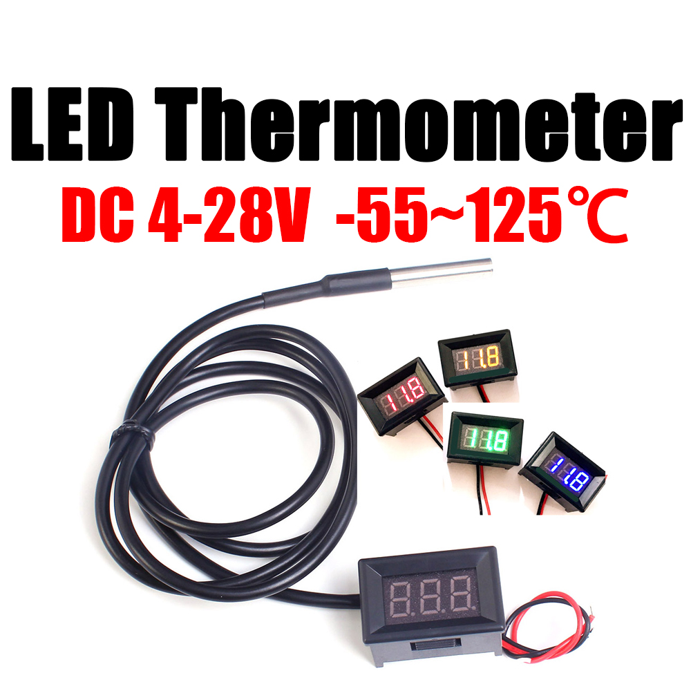 Termômetro digital led dc 12v  - Ds18B20 avaliação e preço