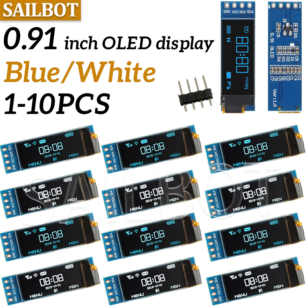 1-10 peças módulo oled de 0.91 - Ssd1306 avaliação e preço